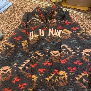 Old navy Sherpa half zip never worn